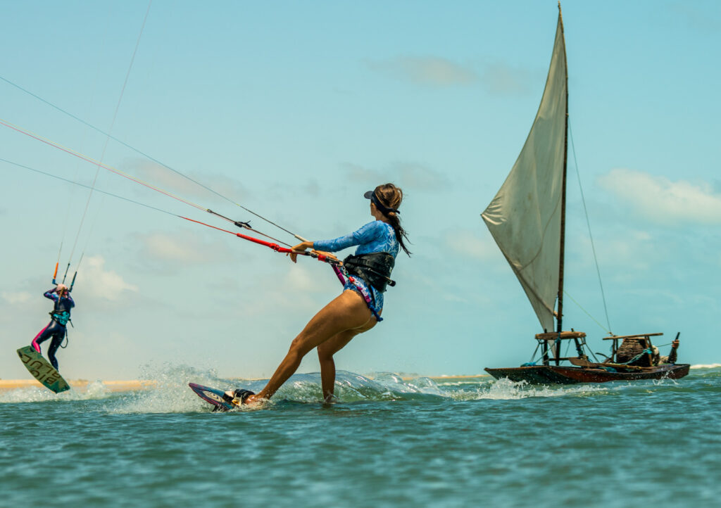 Global Kite trips - Barra nova - riding with sailing boat